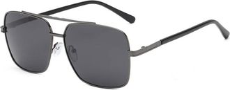 Generic Polarized Sunglasses for Men, Retro Double Beam Skeleton Design, Anti-Glare Eyewear for Driving, Travel, and Fishing