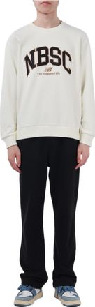 New Balance Casual Sports Sweatshirt Asia Sizing White Black 5CC44333-IV