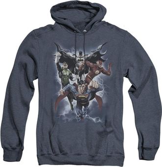 Gildan Justice League of America The Coming Storm Adult Heather Hoodie / Hooded Sweatshirt