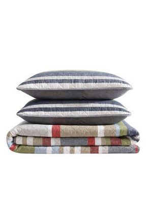 Eddie Bauer Salmon Ladder Cotton Quilt 3-Piece Set in Blue/Green Multi at Nordstrom Rack, Size Twin