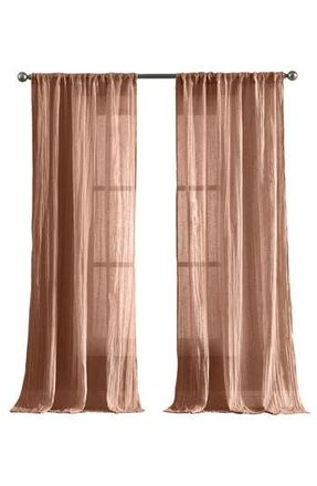 French Connection Charter Crushed Set of 2 Curtain Panels in Dusty Pink at Nordstrom Rack, Size 50X108