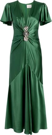 Cinq à Sept Abito midi Kordyn con decorazione - Verde