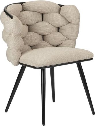 Global Interiors Designerstuhl Rock mit Chenille Bezug - Light Beige