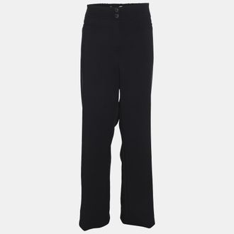Marina Rinaldi Voyage By Marina Rinaldi Navy Blue Nylon Trousers