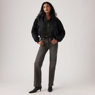 Levi's Ribcage Full Length Jeans - Womens - 24X32 - Black