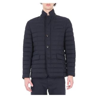 Moorer Drieknoops Jas - Heren - Gewatteerde jassen - Blauw - L - Leer - Jassen