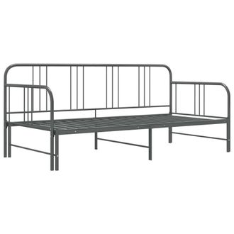 Berkfield Home Pull-out Sofa Bed Frame Grey Metal 90x200 cm