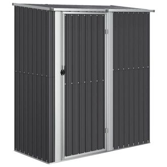 Berkfield Home Garden Shed Anthracite 180.5x97x209.5 cm Galvanised Steel in Charcoal