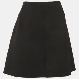 Versace Collection Black Cotton Blend High Rise Shorts