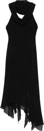 Avavav Disa Draped Dress - Dames - Feestkleedjes - Zwart - S - Polyester - Kleedjes