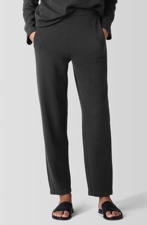 Eileen Fisher Slouch Organic Cotton Ankle Pants in Washed Black at Nordstrom Rack, Size X-Large