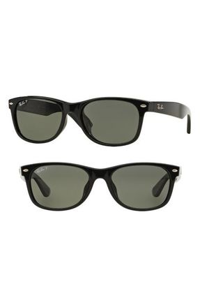 Ray-Ban New Wayfarer Classic 58mm Polarized Sunglasses in Black Polar at Nordstrom