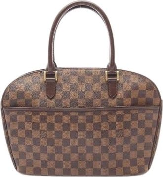 Louis Vuitton Pre-owned Sarria Horizontale Damier Ebene Handtas - Dames - Vintage Handtas - Bruin - ONE Size - Leer - Vintage