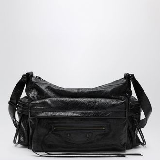 Balenciaga Borsa crossbody Le City Media multitasche in pelle nera