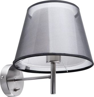 Beliani Modern Glam Wall Sconce Lamp Light Semi-Transparent Shade Grey