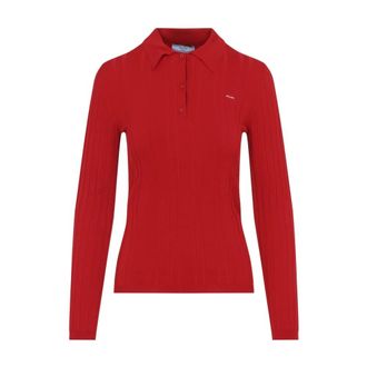 Prada Polo - Dames - Tops - Rood - Maat: S