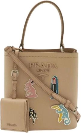 Prada Pre-owned Bolso Vintage Saffiano - Pre-owned - Mujer - Beige - ONE SIZE