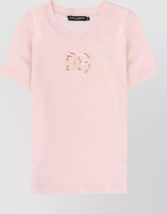 Dolce & Gabbana logo crew neck short sleeve top