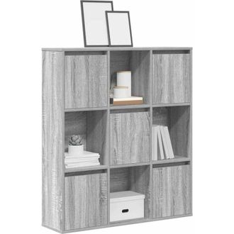 vidaXL Vidaxl - Libreria Grigio Sonoma 89x24x101,5 cm in Legno Multistrato
