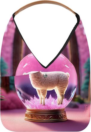 Generic Alpacas Crystal Ball Reusable Lightweight Grocery Bags - Foldable Into Compact Pouch, Washable & Sturdy, Multipurpose for Shopping and Travel