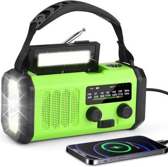 OEM Radio De Cuerda - Radio De Emergencia - Radio De Dinamo - Radio De Manivela - Acampada - Aire Libre - Emergencias - Viajes - Supervivencia