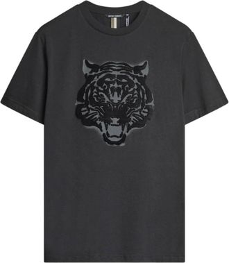 Antony Morato Tijgerhoofd Grafisch T-shirt - Heren - T-shirts - Zwart - 2XL - Katoen - Tops