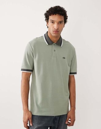 A|X Armani Exchange Polo verde con logo