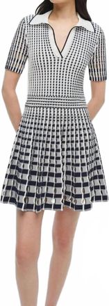 SIMKHAI Tovi Polo Mini Dress In Midnight Multi
