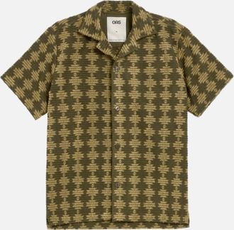 OAS Mens Forti Cuba Shirt In Olive/beige