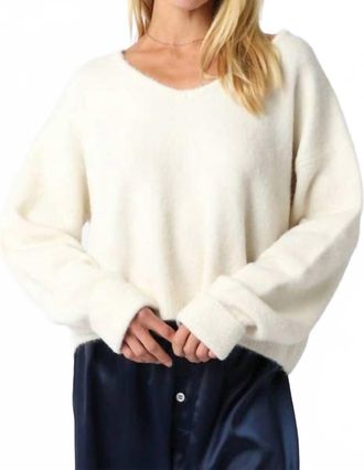 Olivaceous Stella Knit Top In Cream