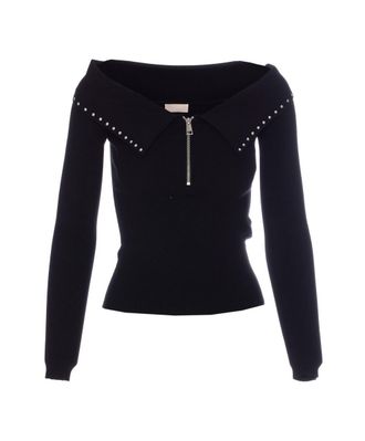 【MODERNIF】Mondi viscose half-neck knit Shop Knitted Sweater with High Neck and Long Sleeves Online