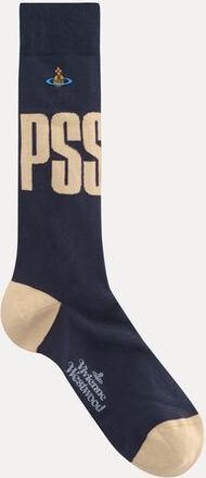 Vivienne Westwood Pssst! Sock Pssst! Navy Blue 9-11 Unisex