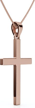 Pompeii3 14k Gold Polished Cross Pendant Necklace & 18 14k Chain