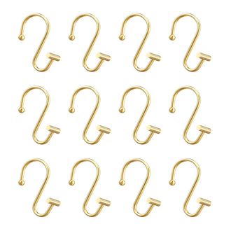 OEM Elegantes Anillas Para Cortinas De Ba&ntilde;o, 12 Unidades, - Dorado