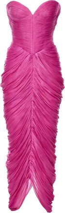 Ana Radu Abito asimmetrico senza spalline - Rosa