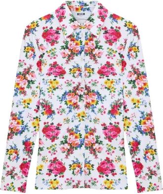 Msgm Bloes met bloemenprint - Dames - Overhemden - Veelkleurig - S - Overhemden