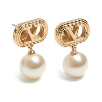 Valentino Garavani Earrings, female, Yellow, Size: ONE SIZE VLogo Signature Earrings