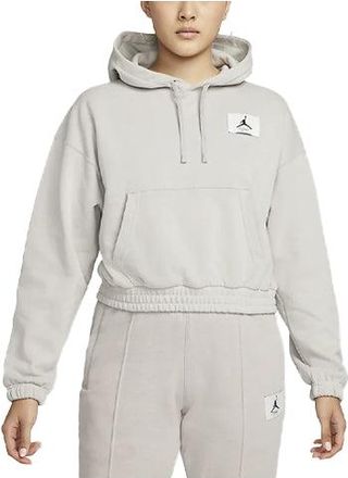 Nike Jordan (WMNS) Air Jordan Casual Sports Knit Loose hoodie Short Mineral Grey DD6999-012