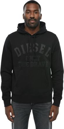 Diesel Black Regular Logo Hoodie