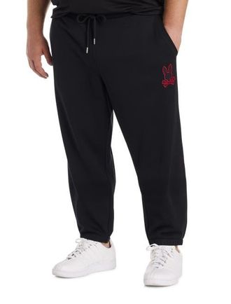 Psycho Bunny Big & Tall Sayer Embroidered Sweatpants in Black at Nordstrom, Size 1X Big