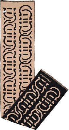 Ferragamo Logo Print Wool Scarf