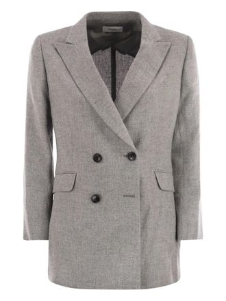 Saulina Milano Blazer met dubbele rij knopen - Grijs