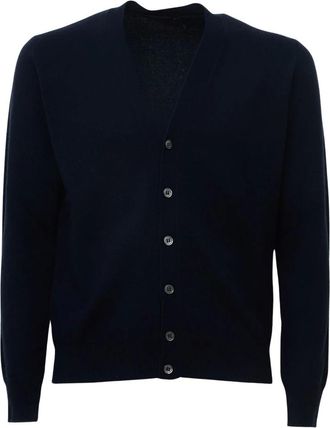 FILIPPO DE LAURENTIIS C&aacute;rdigan de canal&eacute; con botones - Knitwear - Hombre - Azul - 3XL