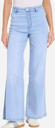 Lyss&eacute; Iris Wide Leg Everyday Denim Jeans In Bleached Blue