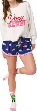 Shiraleah Very Merry Lounge Sweatshirt In Ivory