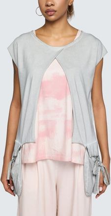 Luukaa D'Celli Elowyn Garment-Dyed Boxy Blouse in Ash Grey at Nordstrom, Size X-Large/xx-Large