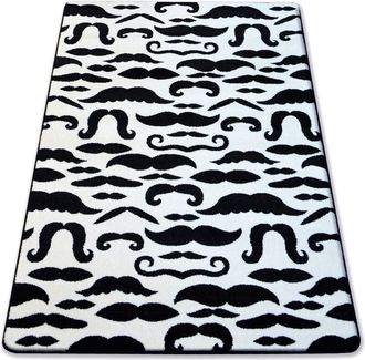 RugsX Rugsx - Alfombra Sketch - Fa67 Crema/negro - Bigote White 160x220 Cm