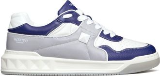 Valentino Garavani One Stud sneakers - men - Polyester/Rubber/Lambskin/Lambskin/Polyester/Metal - 45 - Grey