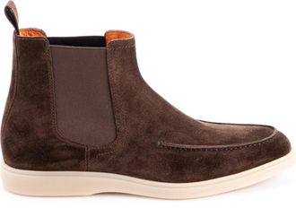 Santoni Handcrafted Suede Non-Slip Boots