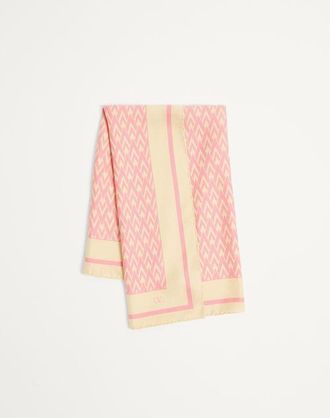 Valentino Garavani Toute La V Silk Scarf Wo